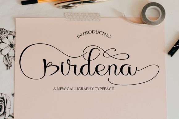 Birdena: A Gorgeous Modern Calligraphy Typeface for Digital Design