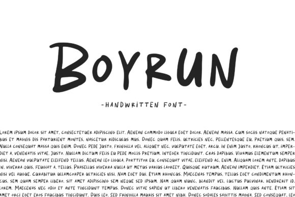 Boyrun: A Natural Handwritten Font for Authentic Brand Identity