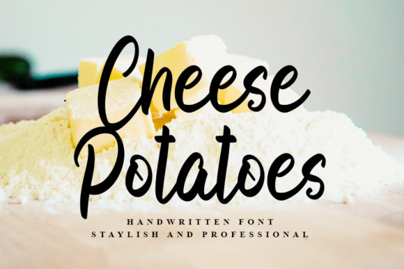 Cheese Potatoes Font: Fresh & Friendly Script Handwritten Typeface