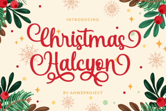 Christmas Halcyon: A Romantic Script Handwritten Font for Scroll-Stopping Campaigns