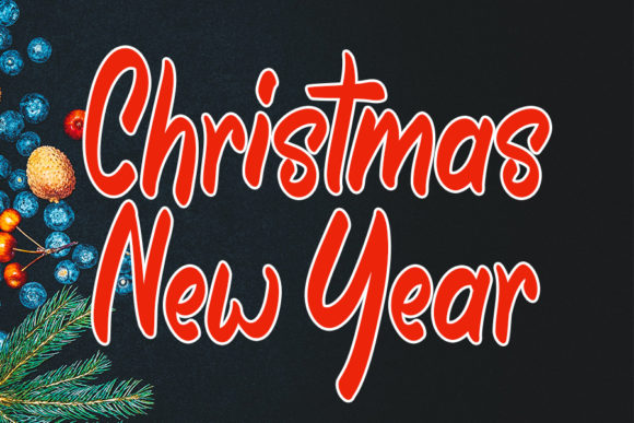 Christmas New Year Font for Festive Branding