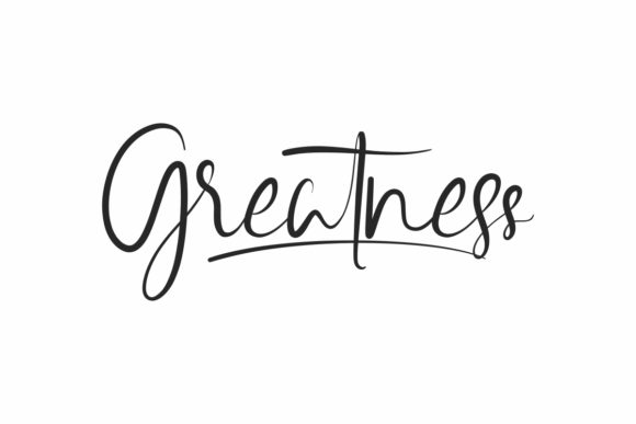 Greatness Script Handwritten Font for Makers