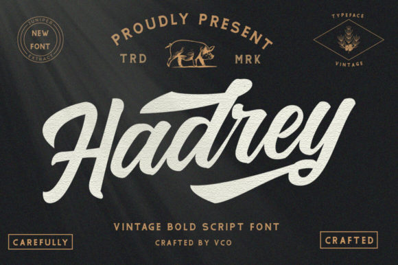Hadrey: A Vintage Script Handwritten Font for Real Branding Work