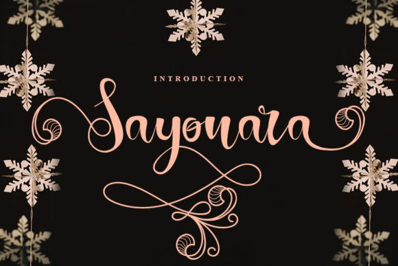 Sayonara Font: Elegant Script Handwritten Fonts for Brand Campaigns