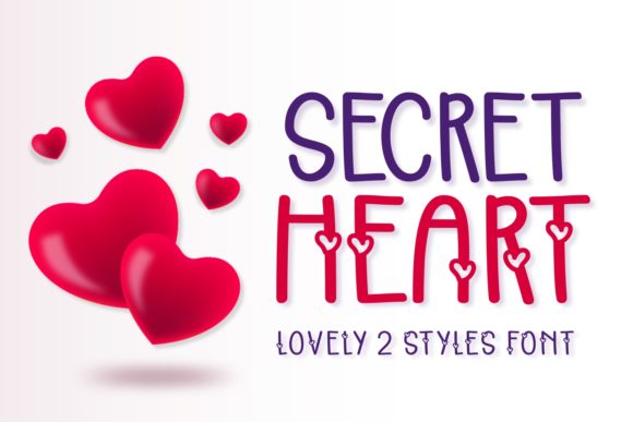 Secret Heart Font: A Thin, Sweet Script Handwritten Typeface