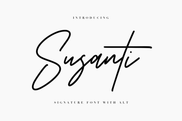 Susanti Font: Elegant Handwritten Script for Small Business Branding